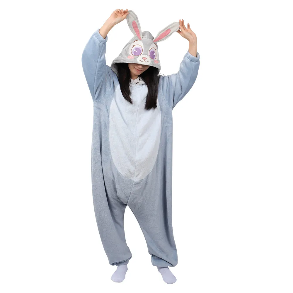 2022Zootopia2 Judy Hopps Cosplay Costume Jumpsuit Pajamas Sleepwear Halloween Carnival Suit