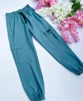 Blue cargo pants