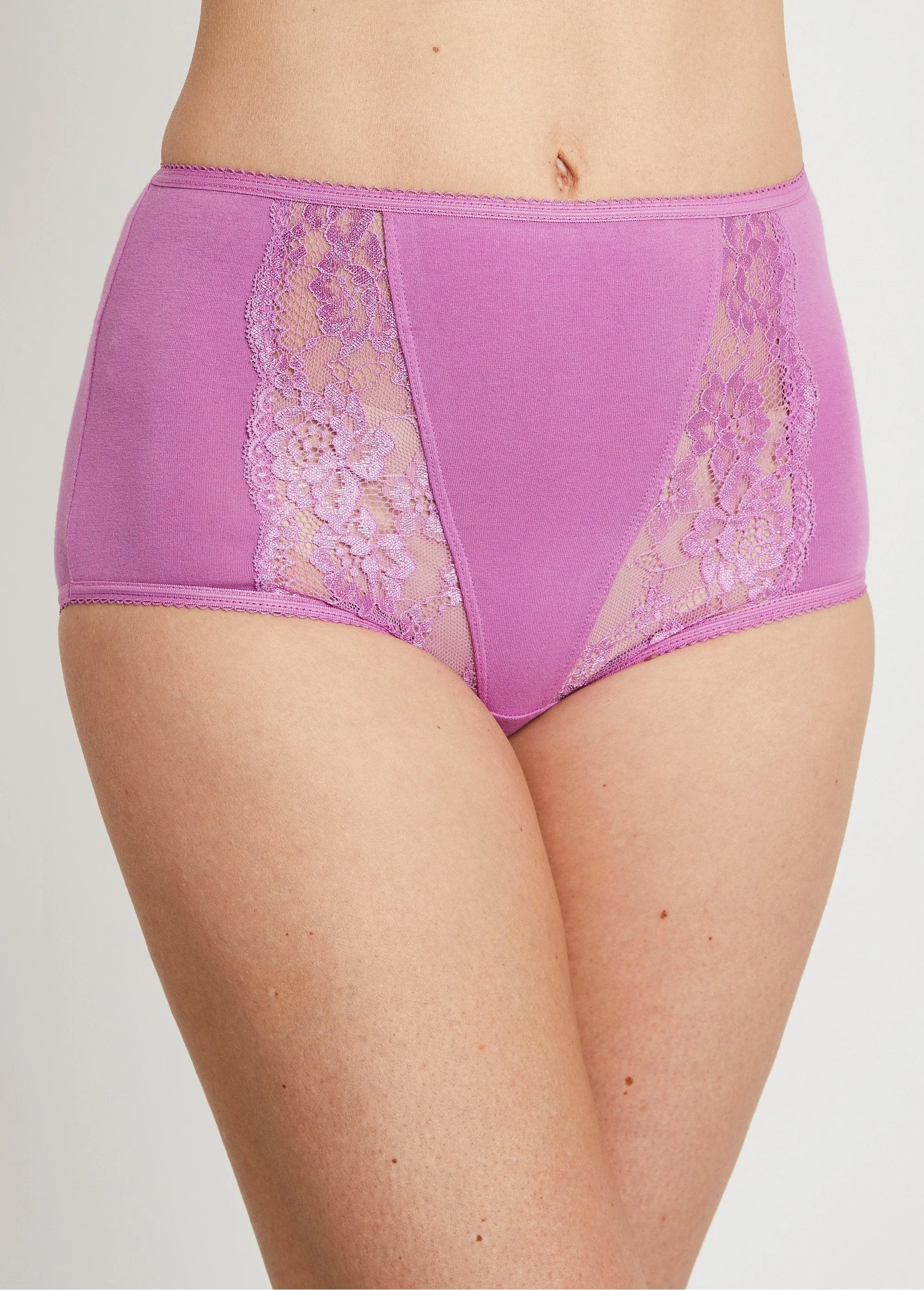 Culotte taille haute dentelle - lot de 3