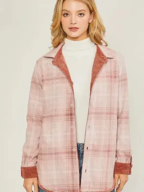 In a World of Color, Take your Pick Corduroy Reversible Button Down Shacket