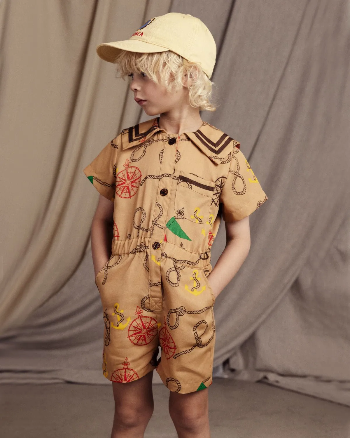 Nautical Woven Jumpsuit by Mini Rodini