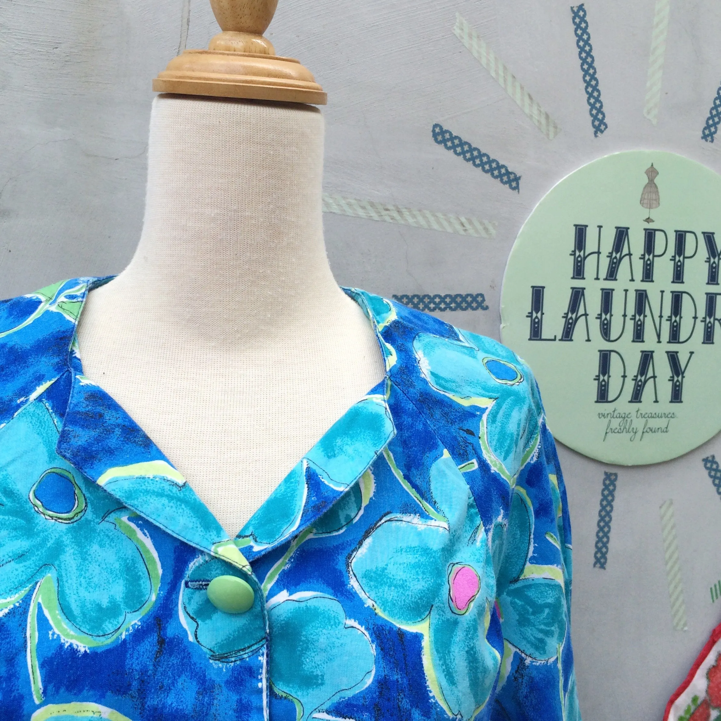 SALE! | Pick me a Flower | Vintage 1980s cotton Day Dress with Pockets