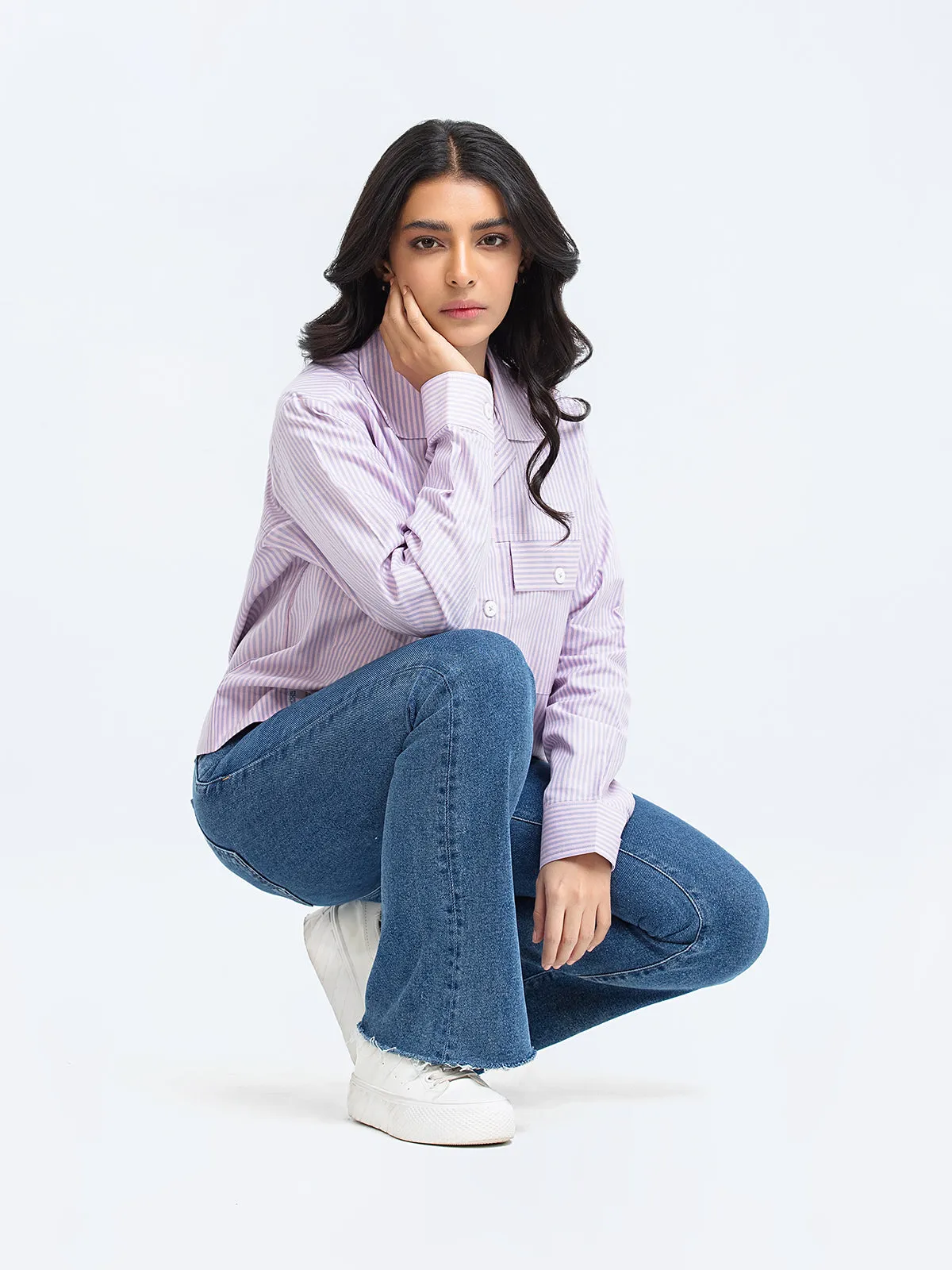 Smart Fit Cotton Shacket - FWTJW23-004